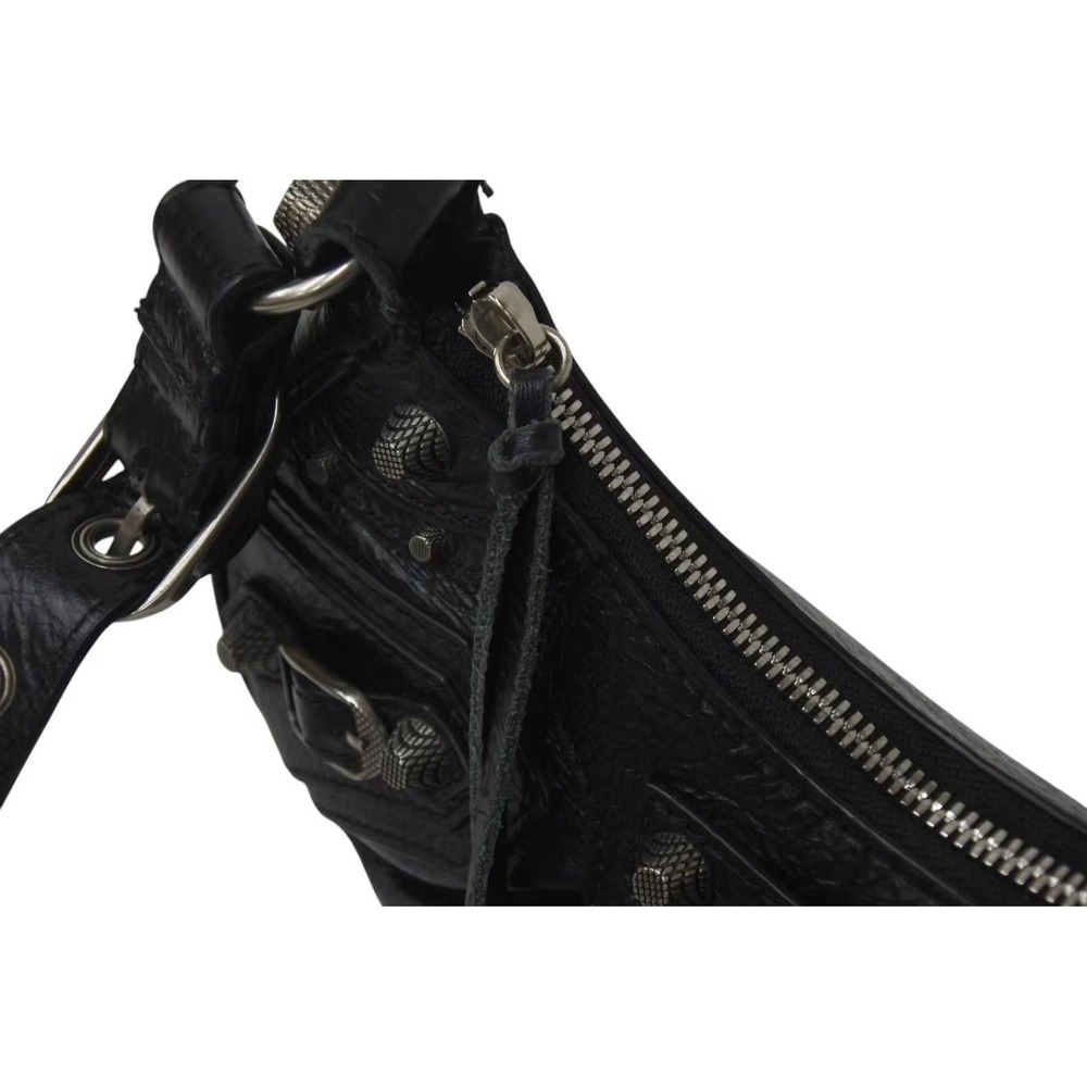 BALENCIAGA LE CAGOLE XS One Shoulder Hobo bag black leather - Picture 5 of 10